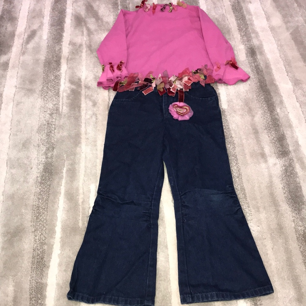 Beetlejuice top & jeans sz 5